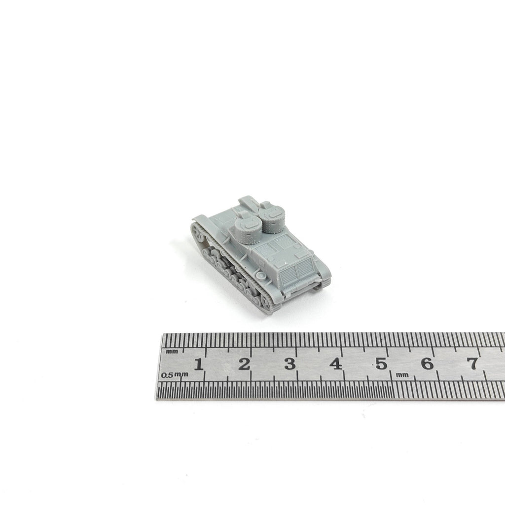 WWII Polish Army 7TP II Light Tank,3D Printed,1/144 Scale Mini Tank Model,Resin