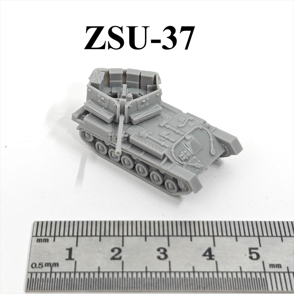 WWII Soviet ZSU-37 SPAAG,3D Printed,1/144 Scale Mini Tank Model,Resin