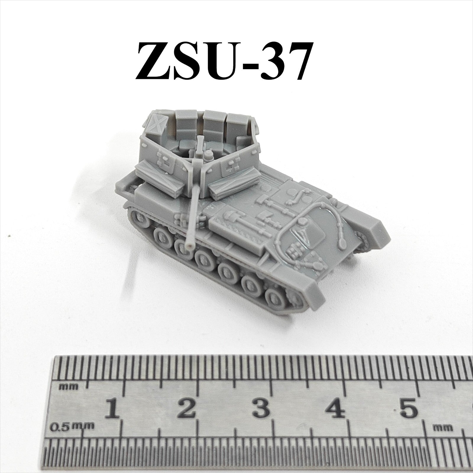 WWII Soviet ZSU-37 SPAAG,3D Printed,1/144 Scale Mini Tank Model,Resin