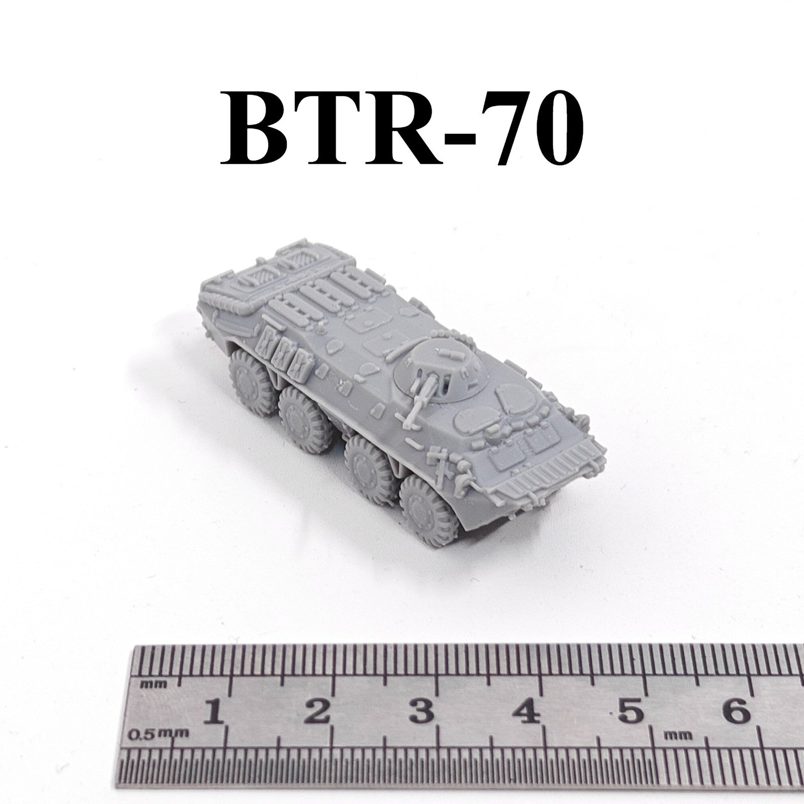 Soviet BTR-70 APC,3D Printed,1/144 Scale Mini Tank Model,Resin