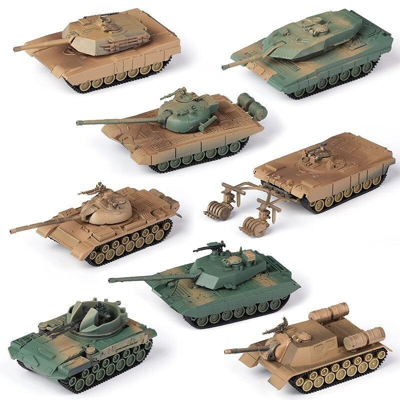 1/72 Scale Mini Plastic Assembled Tank Model Kit WWII Military Model Puzzles