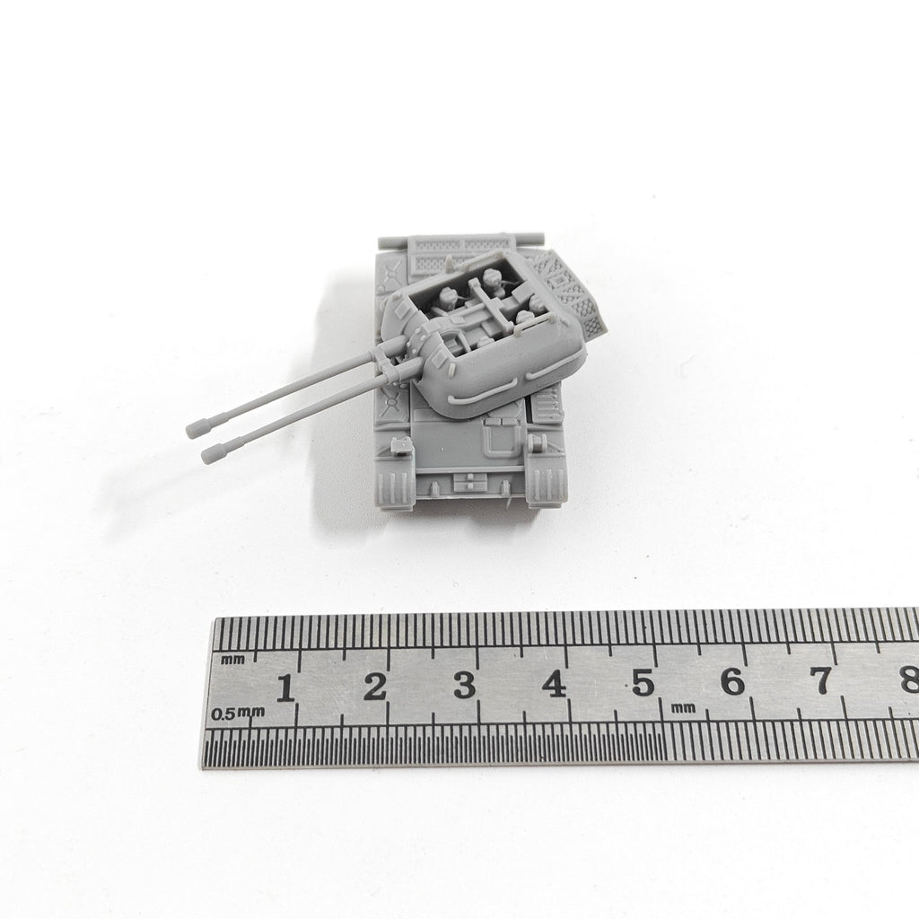 Soviet ZSU-57-2 SPAAG,3D Printed,1/144 Scale Mini Tank Model,Resin