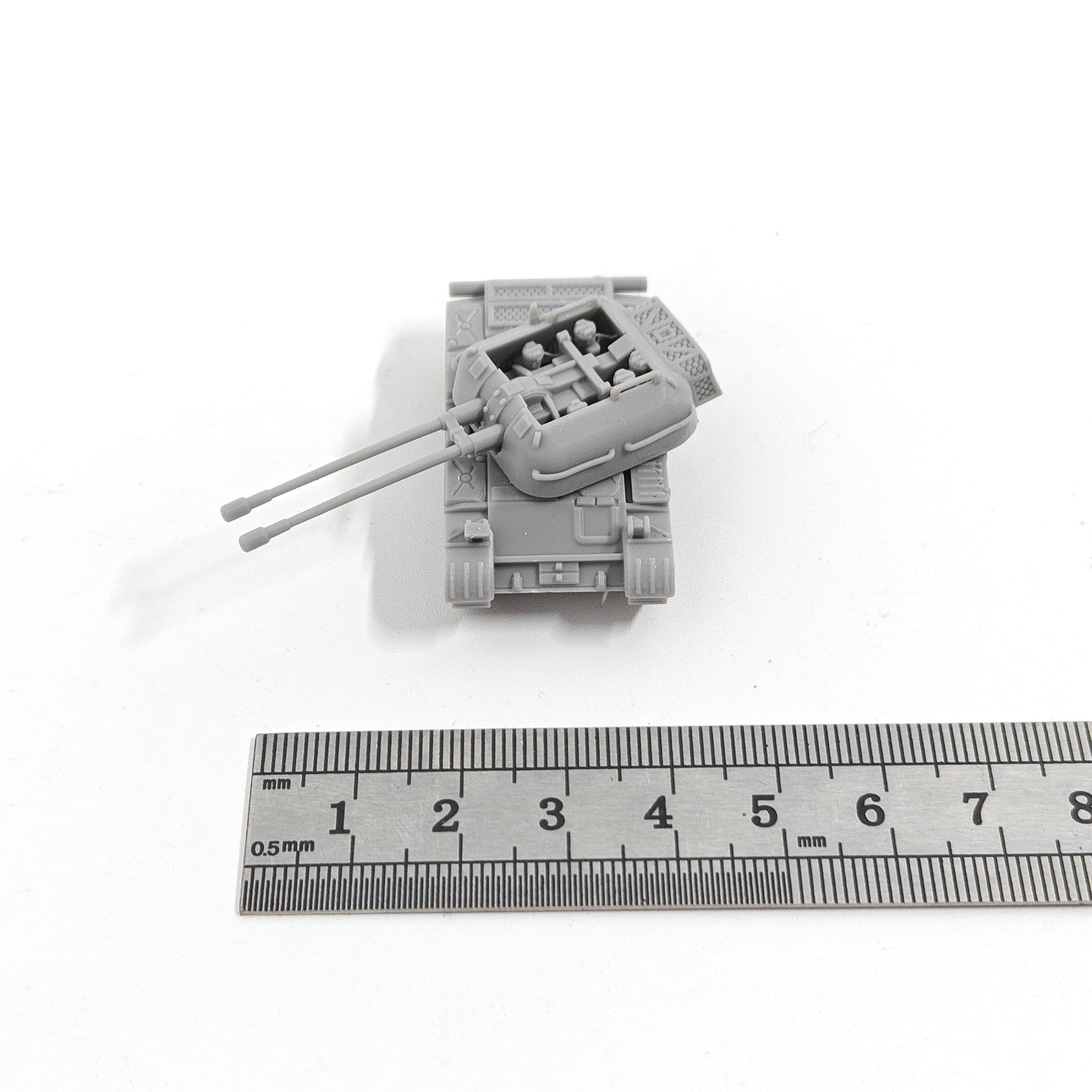 Soviet ZSU-57-2 SPAAG,3D Printed,1/144 Scale Mini Tank Model,Resin