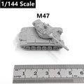 US Army M47 Patton Tank, 3D Printed ,1/144 Scale Mini Tank Model,Resin