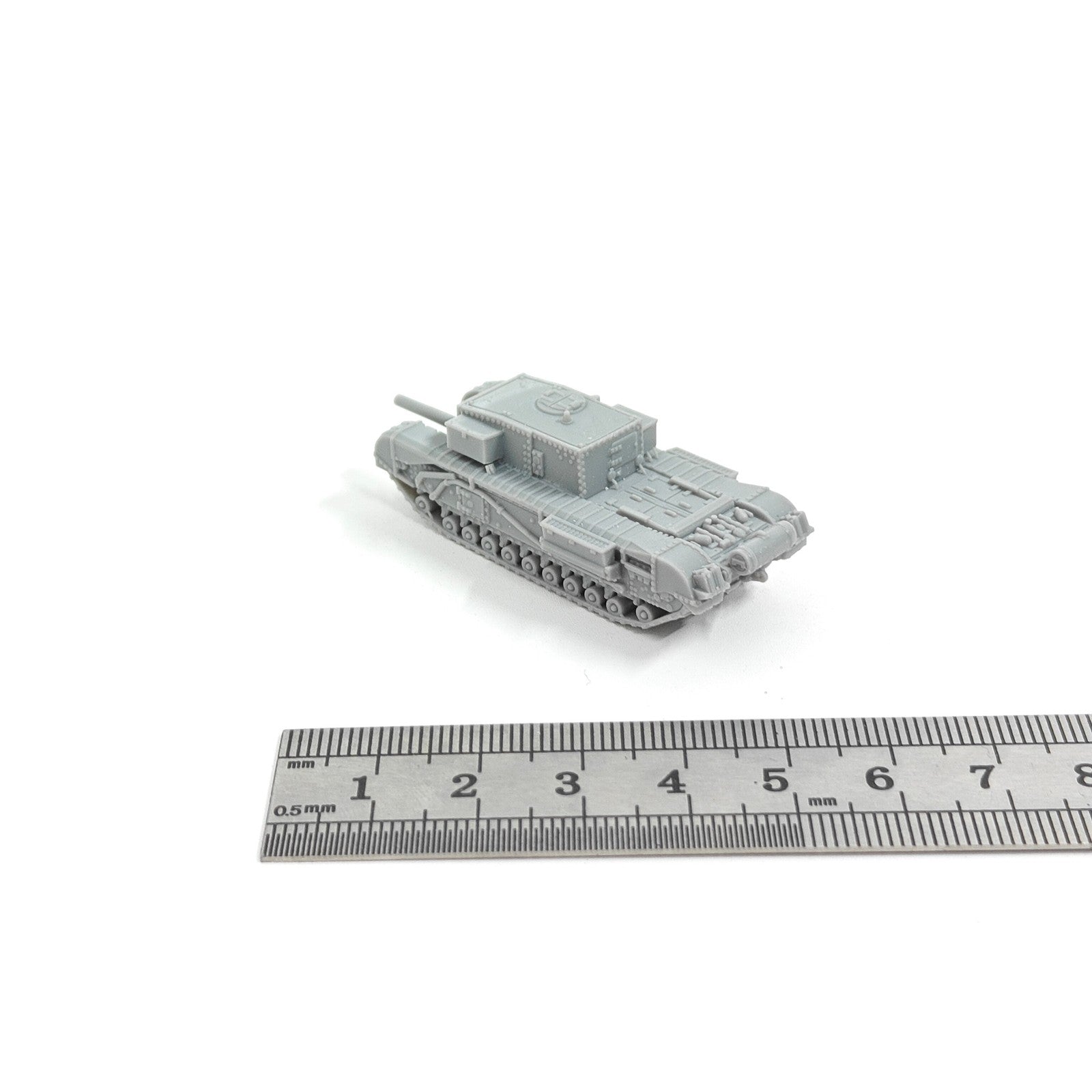 WWII British Churchill Gun Carrier,3D Printed,1/144 Scale Mini Tank Model,Resin