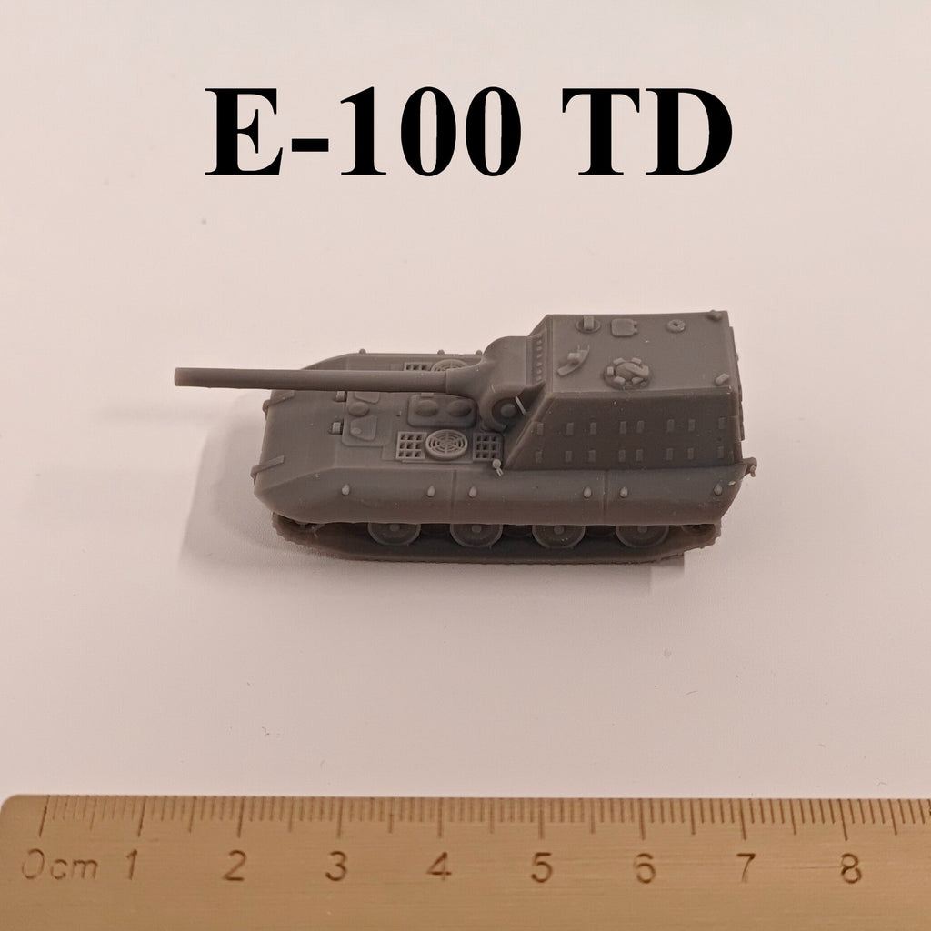German E-100 Heavy Tank Destroyer,3D Printed,1/144 Scale Mini Tank Model,Resin