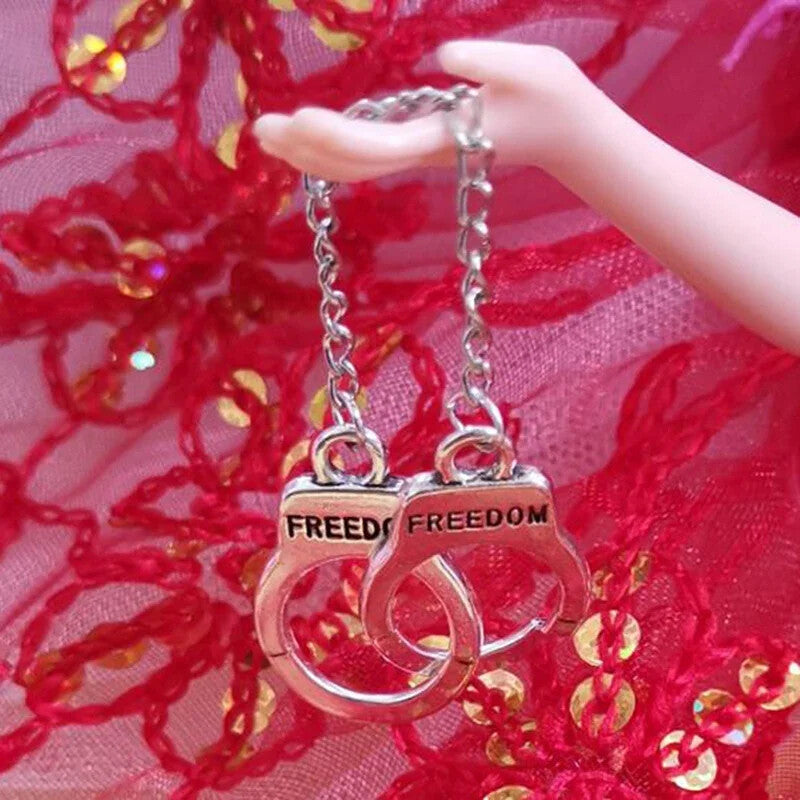 Mini Metal Handcuffs Model for 1/12 1/6 Scale Action Figures