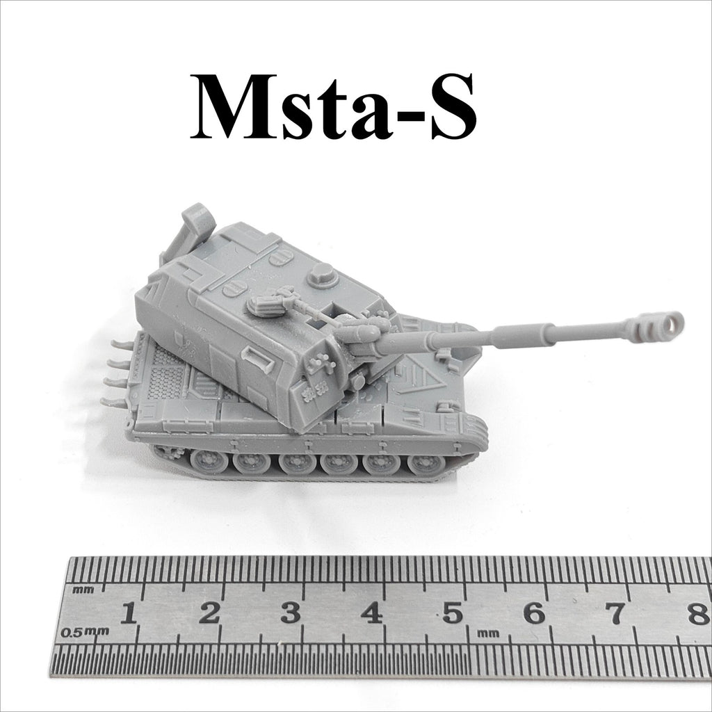 Russia 2S19 Msta-S Howitzer,3D Printed,1/144 Scale Mini Tank Model,Resin