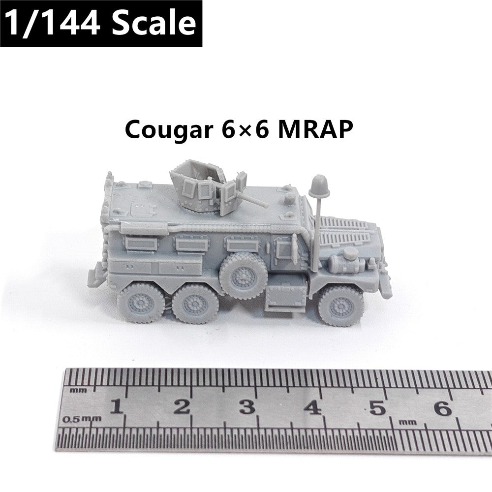 US Army Cougar 6×6 MRAP,3D Printed,1/144 Scale Mini Tank Model,Resin
