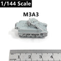 U.S. Army M3A3 Stuart Tank, 3D Printed ,1/144 Scale Mini Tank Model,Resin