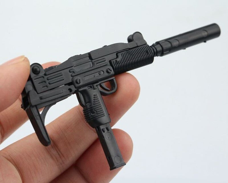 1/6 Scale Mini Gun Model, HK416 MP40 AK47 SVD TAC-50 M46 G36 PKP M240 Machine Gun，Plastic, Black,Easy To Assemble,For 12'' Action Figure