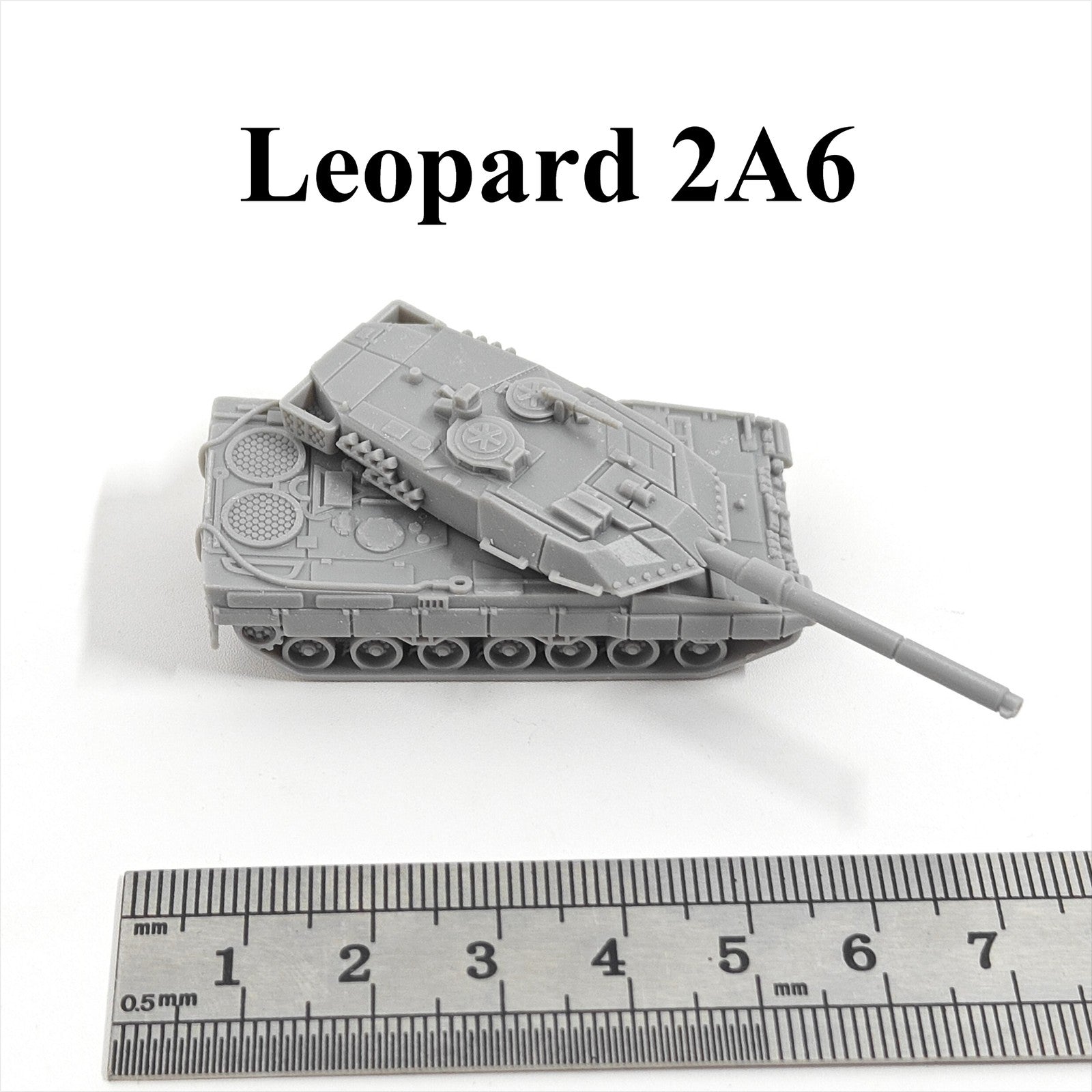German Leopard 2A6 Main Battle Tank,3D Printed,1/144 Scale Mini Tank Model,Resin
