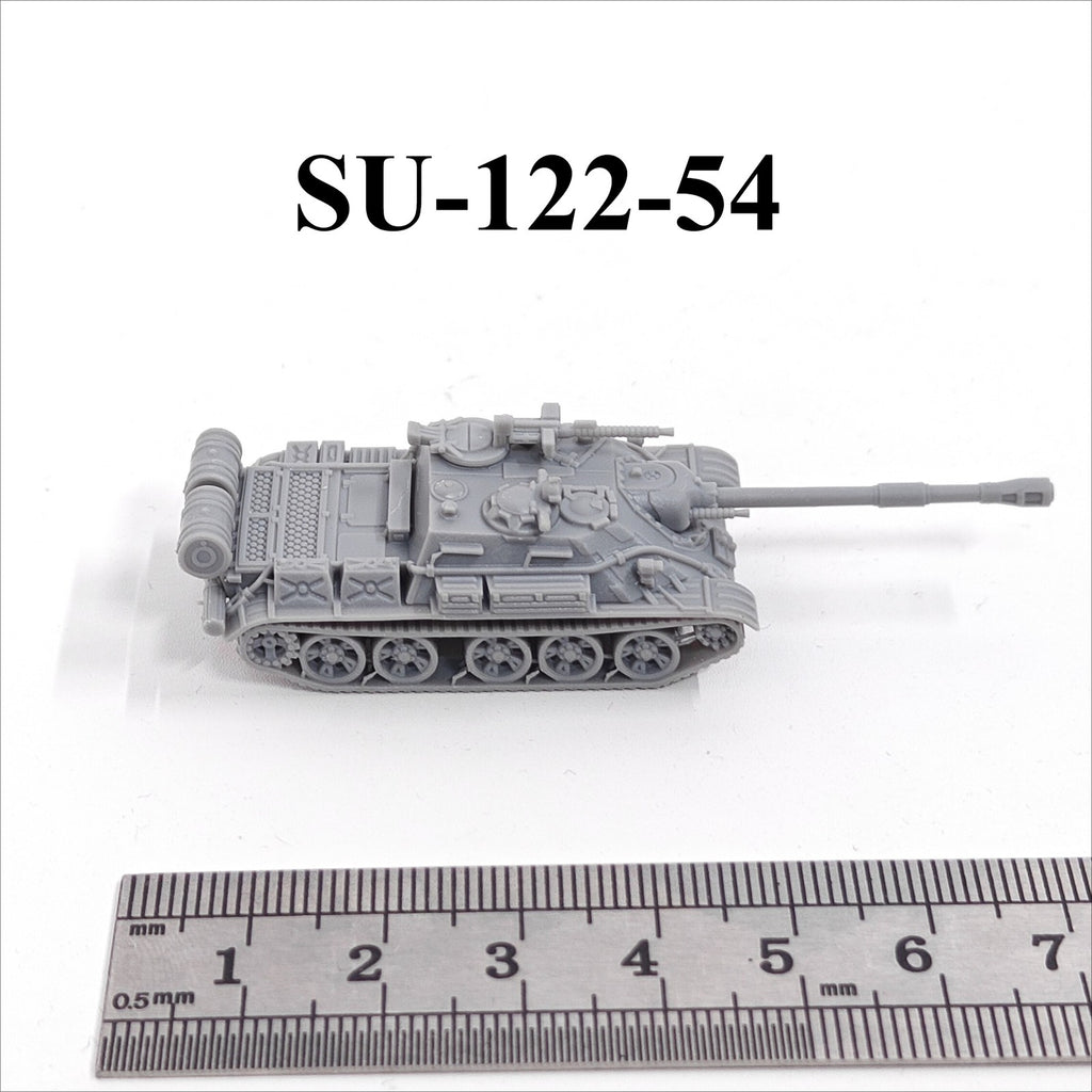 Soviet SU-122-54 Tank Destroyer,3D Printed,1/144 Scale Mini Tank Model,Resin