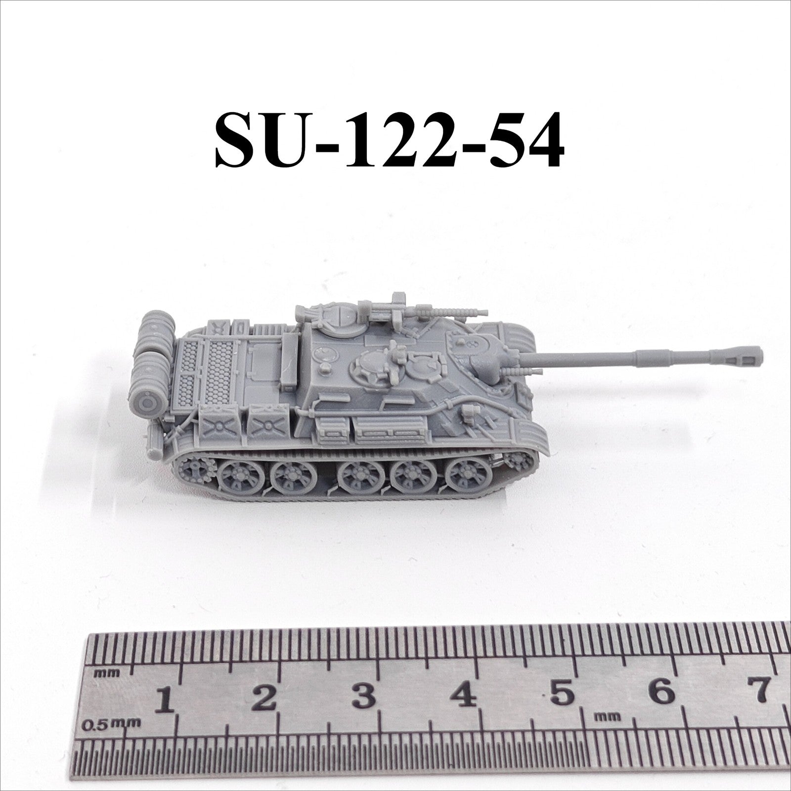Soviet SU-122-54 Tank Destroyer,3D Printed,1/144 Scale Mini Tank Model,Resin