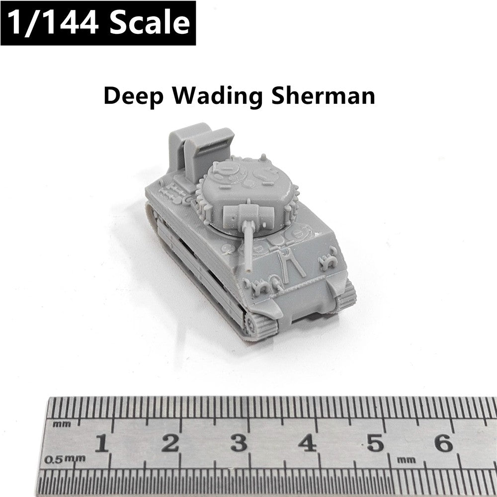 US Army Deep Wading Sherman Tank,3D Printed,1/144 Scale Mini Tank Model,Resin