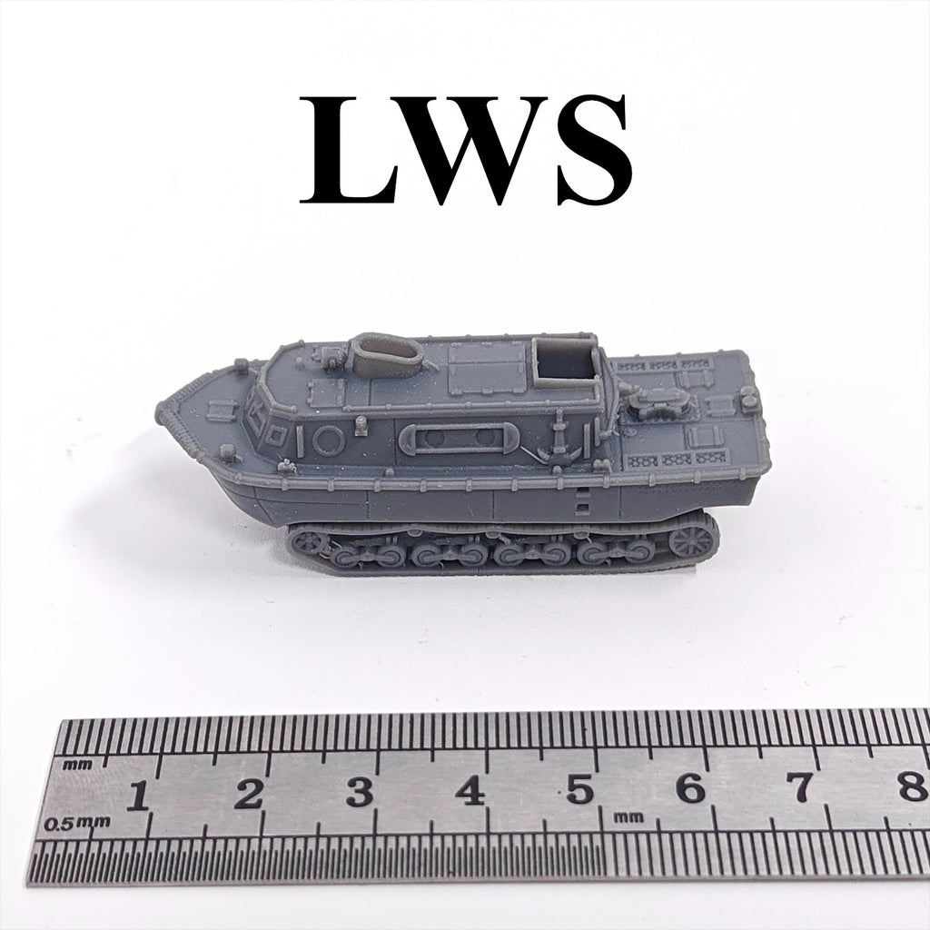 WWII German LWS Amphibious Tractor,3D Printed,1/144 Scale Mini Tank Model,Resin