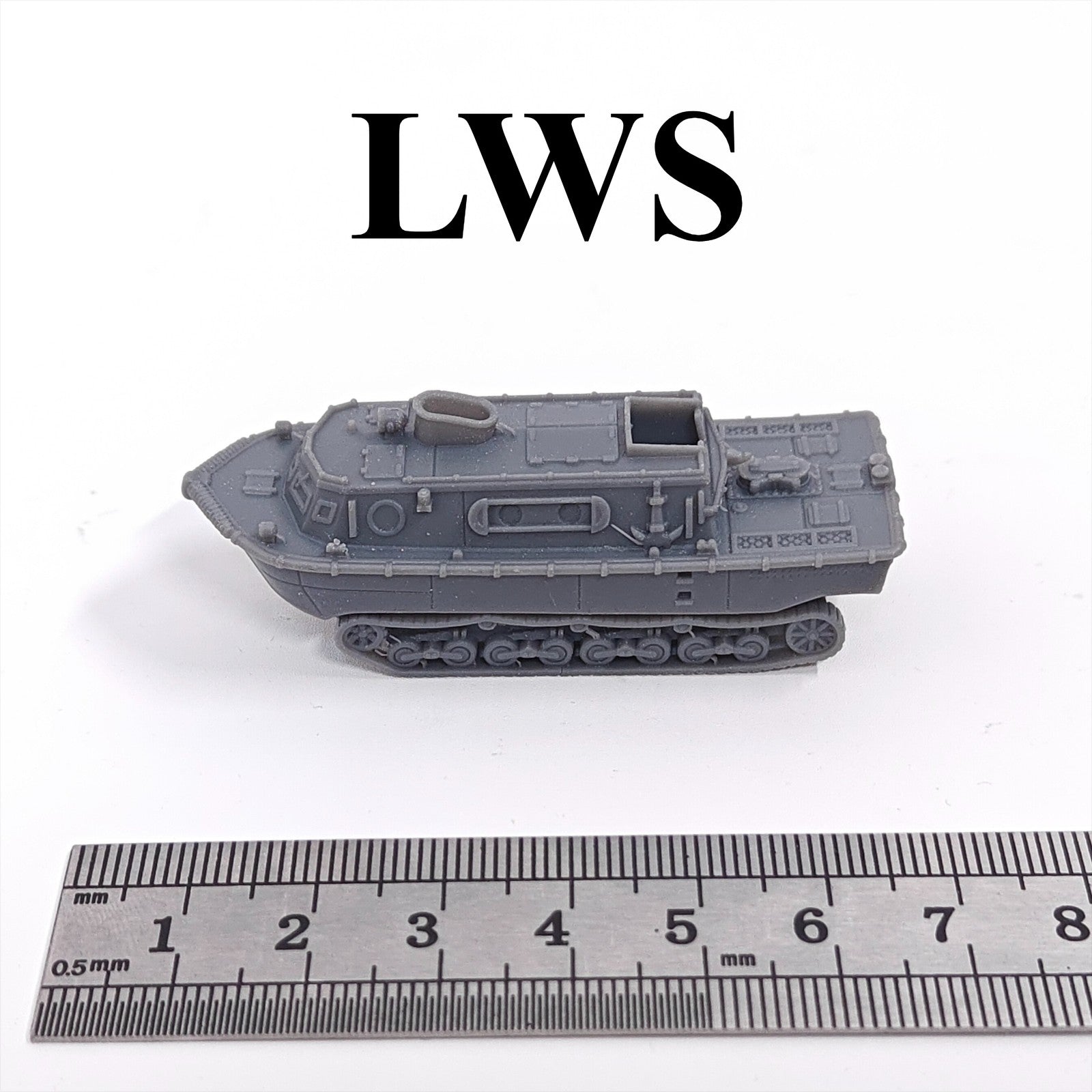 WWII German LWS Amphibious Tractor,3D Printed,1/144 Scale Mini Tank Model,Resin