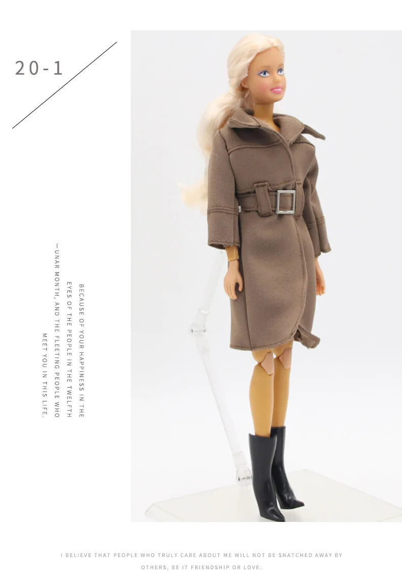 1/6 Scale Overcoat Mini Coat Dolls Accessories Model for 12'' Action Figure