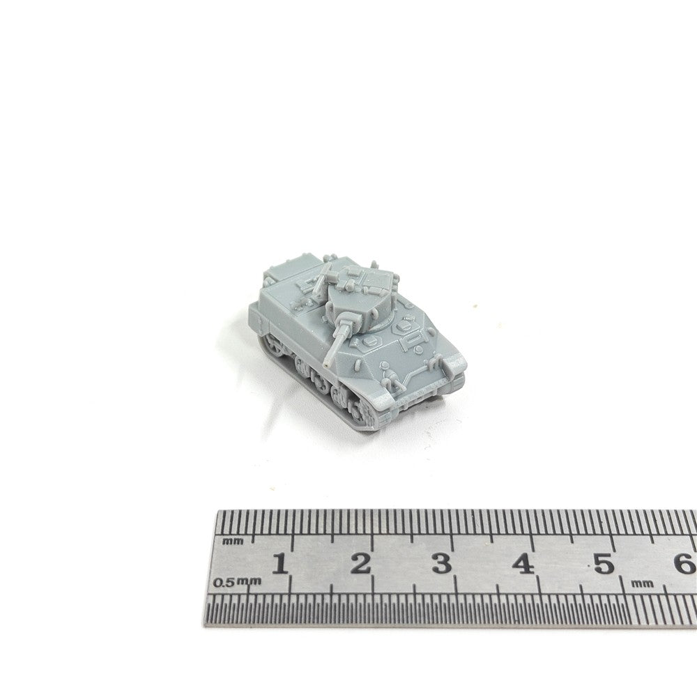 U.S. Army M3A3 Stuart Tank, 3D Printed ,1/144 Scale Mini Tank Model,Resin