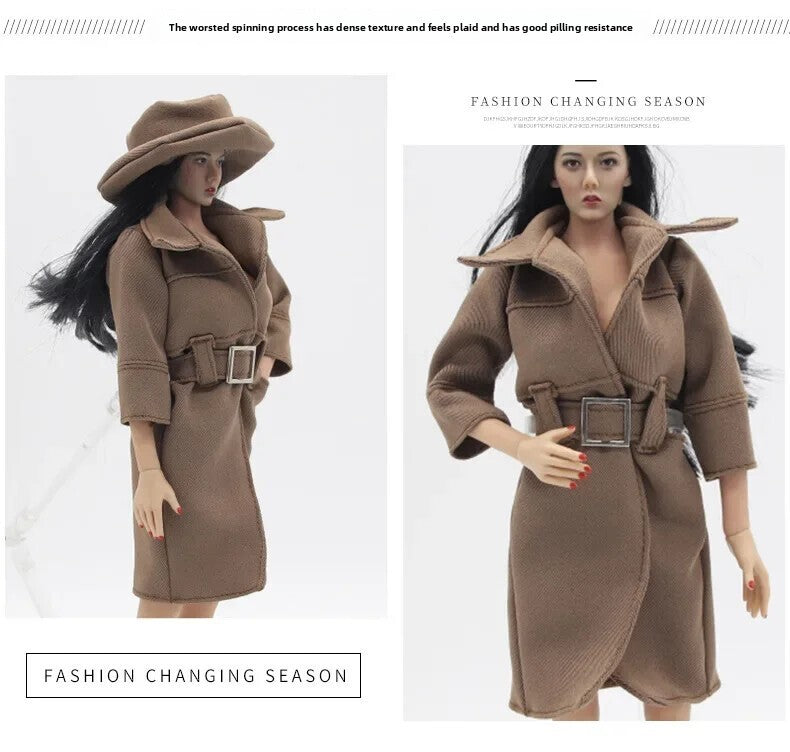 1/6 Scale Overcoat Mini Coat Dolls Accessories Model for 12'' Action Figure