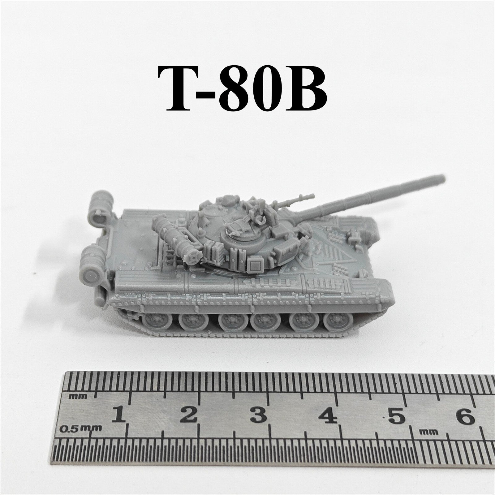 Soviet T-80B Main Battle Tank,3D Printed,1/144 Scale Mini Tank Model,Resin