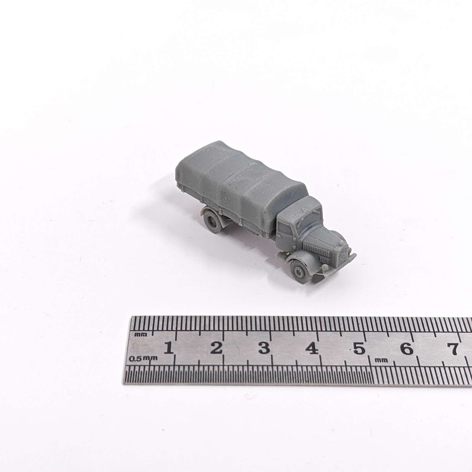 WWII German L4500 Military Truck (Canvas Top),3D Printed,1/144 Mini Model,Resin
