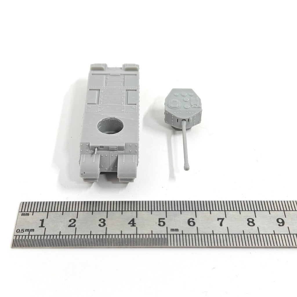 WWII British TOGⅡ Tank,3D Printed,1/144 Scale Mini Tank Model,Resin