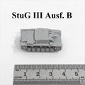 WWII German StuG III Ausf. B Tank,3D Printed,1/144 Mini Tank Model,Resin
