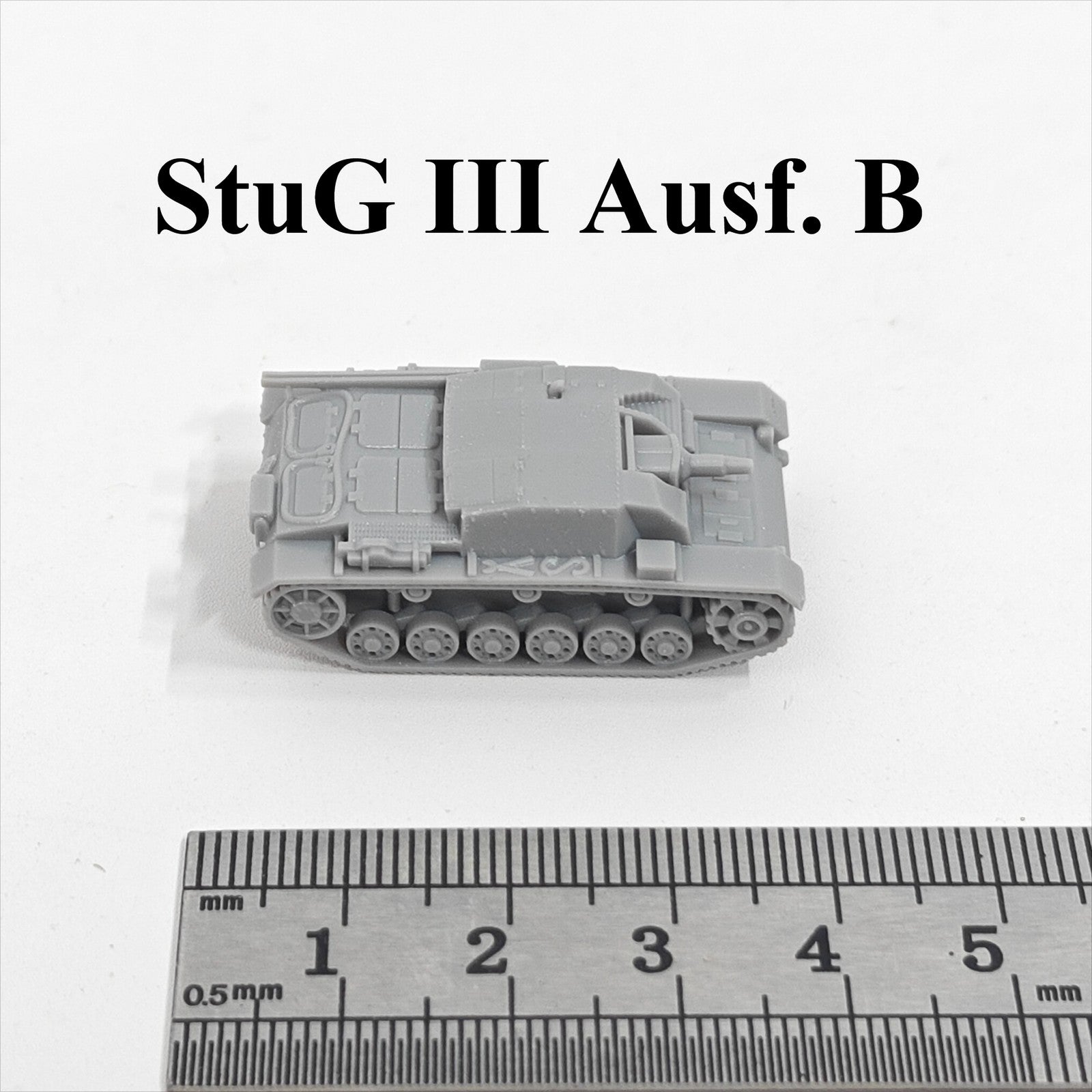 WWII German StuG III Ausf. B Tank,3D Printed,1/144 Mini Tank Model,Resin