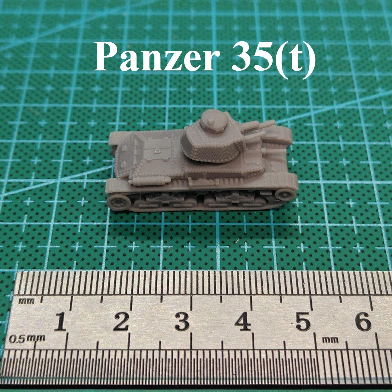 WWII German Panzer 35(t) Light Tank,3D Printed,1/144 Scale Mini Tank Model,Resin