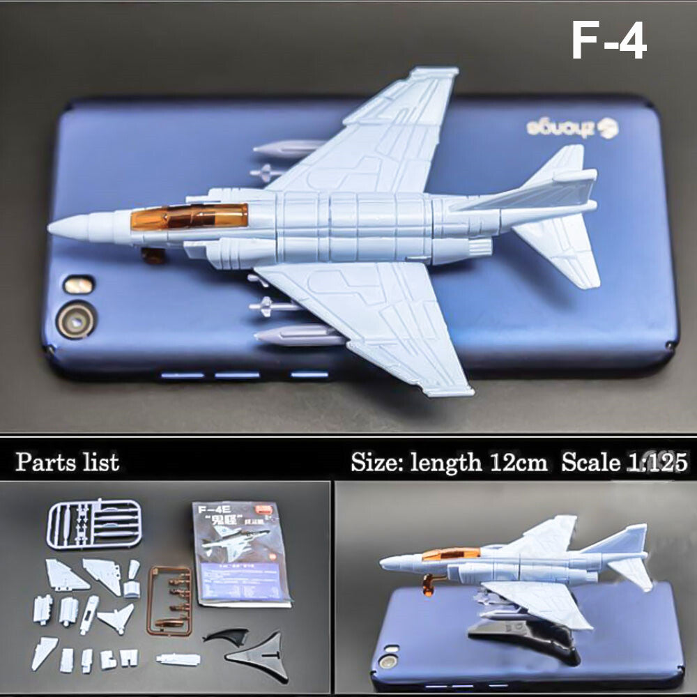 Mini Aircraft Airplane Fighter Model, Military Plastic Toy with Base,Paintable，F22 J20 J10 EF2000 MI8 MI24 AV-8A F-5E F15 F/A-18 UH1H MI8 SU25 SU30