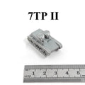 WWII Polish Army 7TP II Light Tank,3D Printed,1/144 Scale Mini Tank Model,Resin