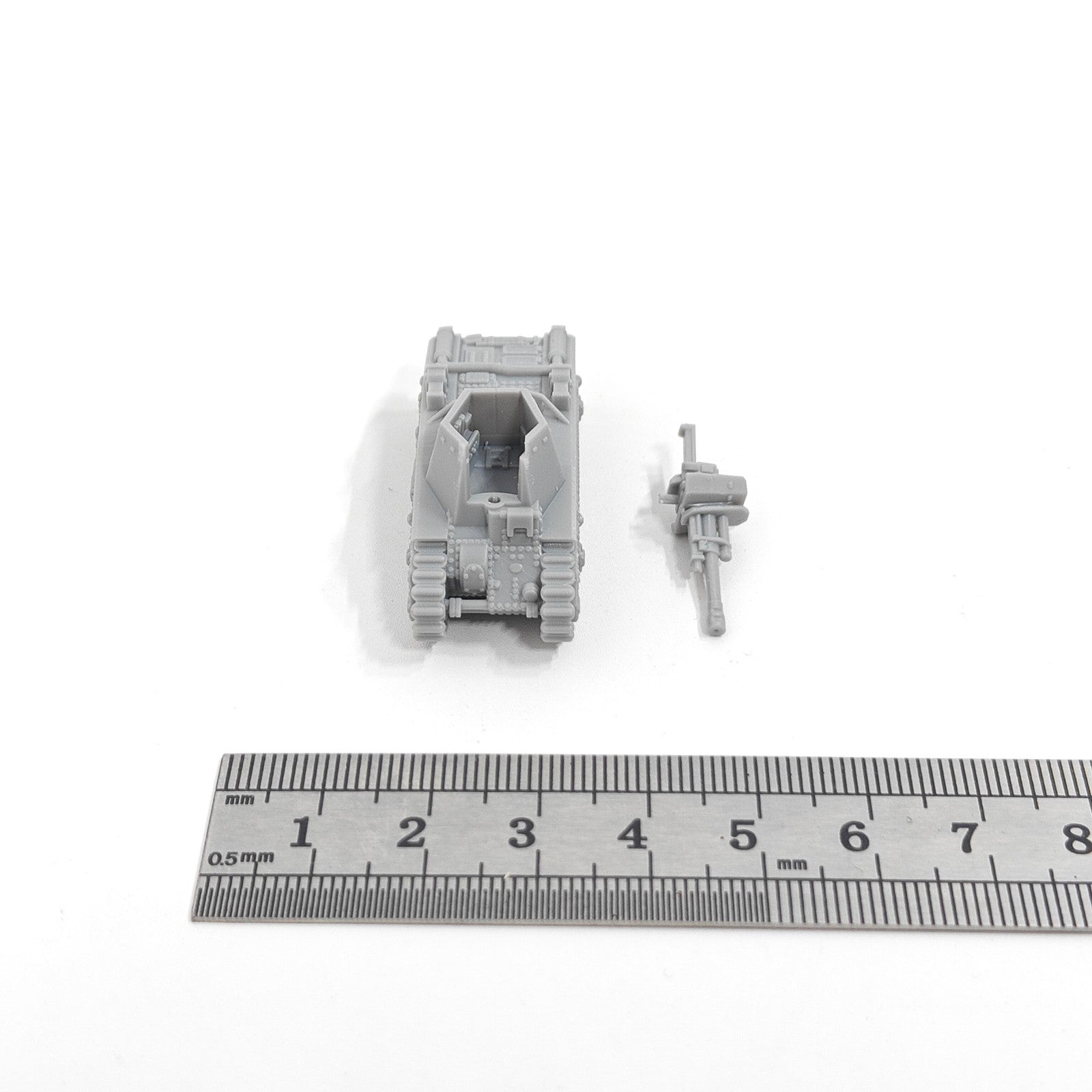 French 105 LeFH18B2 Tank, 3D Printed ,1/144 Scale Mini Tank Model,Resin