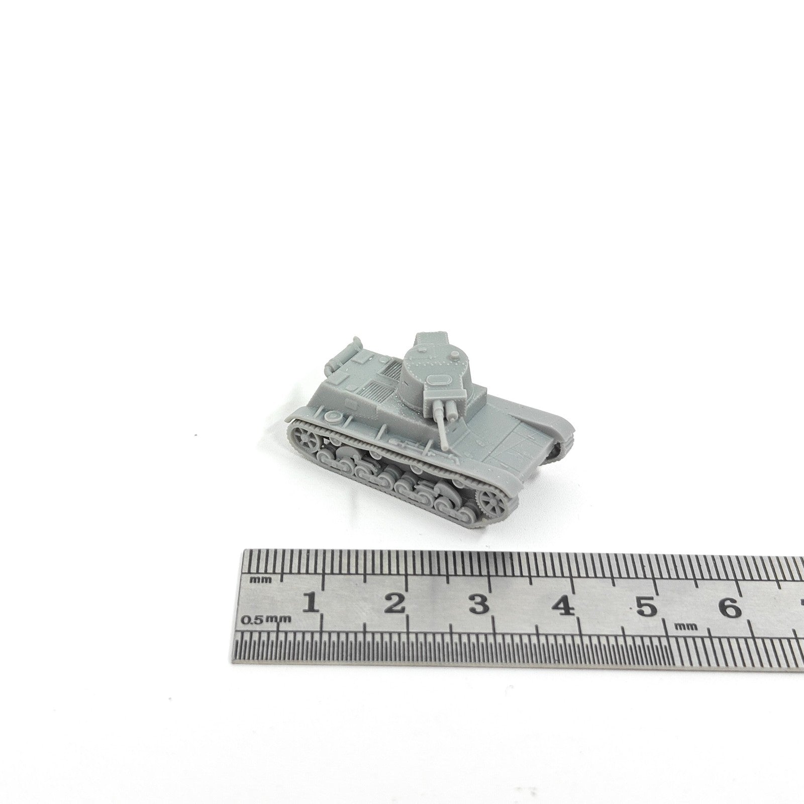WWII Polish Army 7TP Light Tank,3D Printed,1/144 Scale Mini Tank Model,Resin