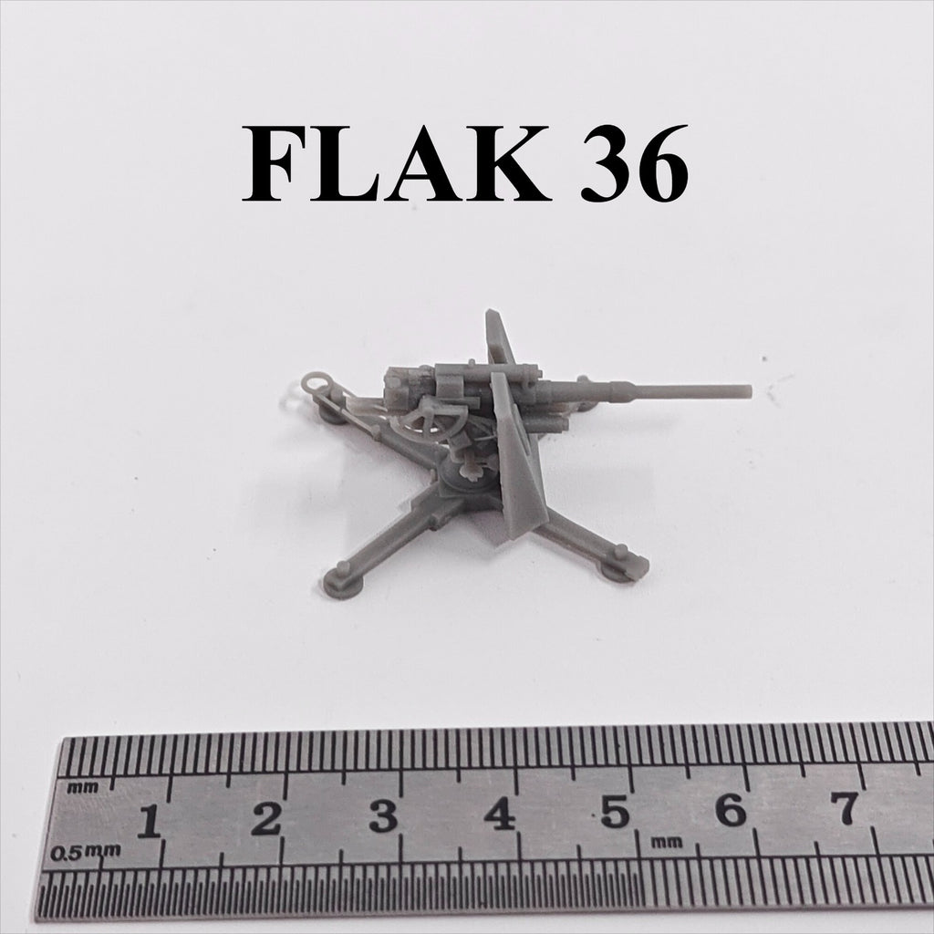 WWII German 88 MM Flak 36,3D Printed,1/144 Scale Mini Model,Resin