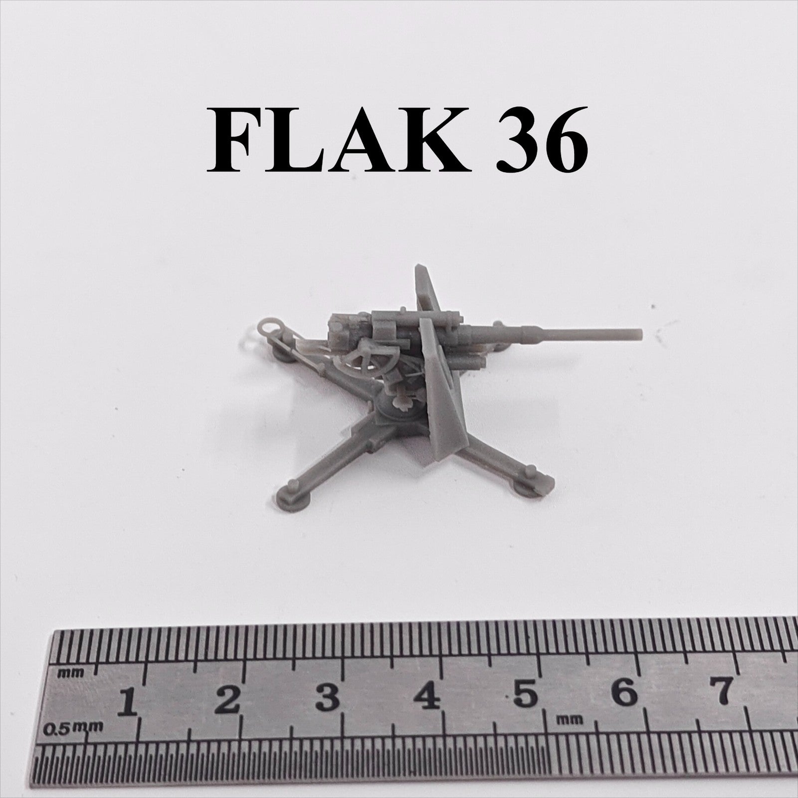 WWII German 88 MM Flak 36,3D Printed,1/144 Scale Mini Model,Resin