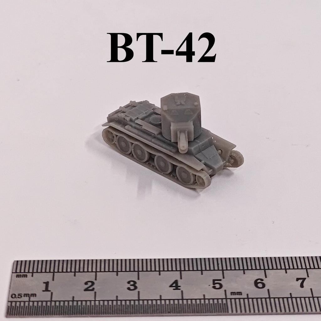 WWII Finland BT-42 Light Tank,3D Printed,1/144 Scale Mini Tank Model,Resin