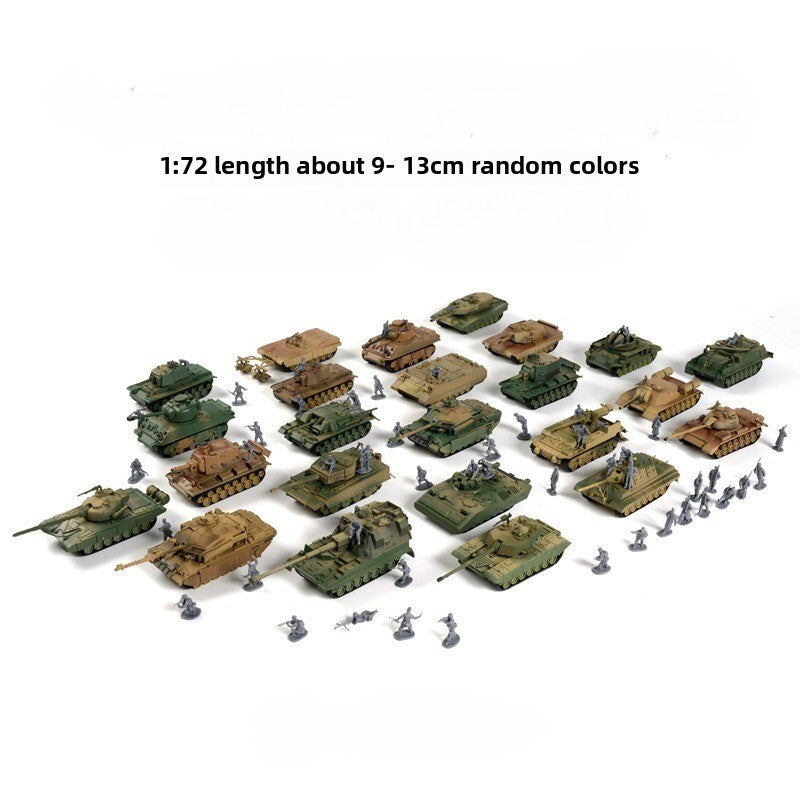 1/72 Scale Mini Plastic Assembled Tank Model Kit WWII Military Model Puzzles