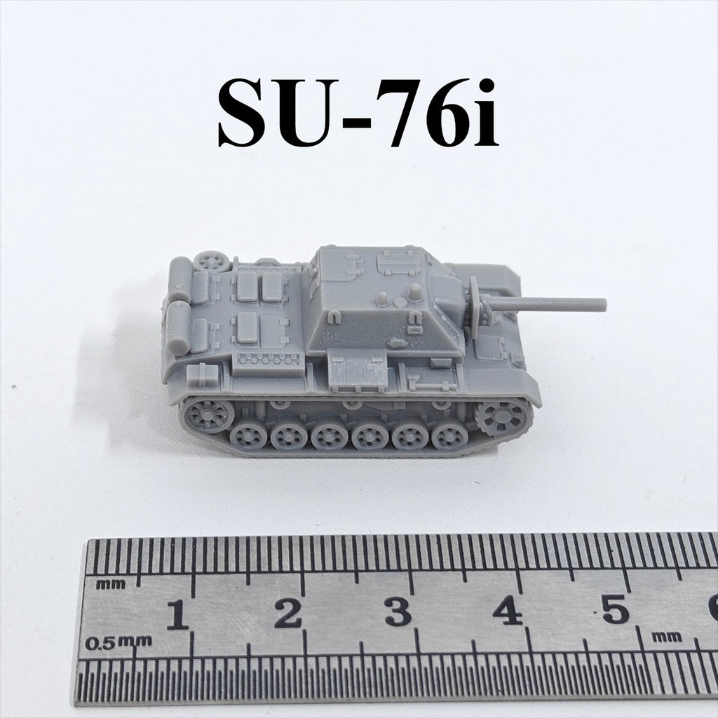 WWII Soviet SU-76i Tank Destroyer,3D Printed,1/144 Scale Mini Tank Model,Resin