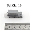 WWII German Sd.Kfz. 10 Tractor,3D Printed,1/144 Scale Mini Tank Model,Resin
