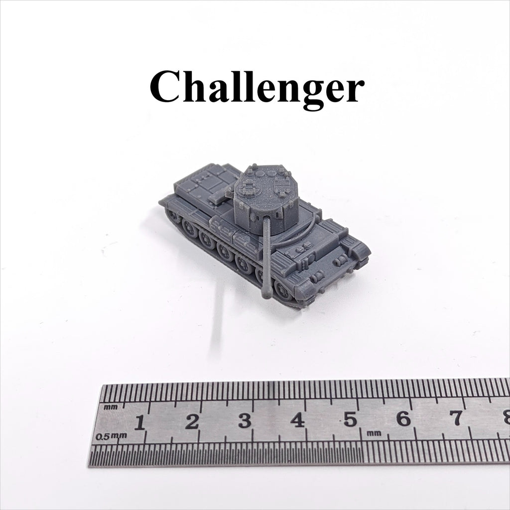 WWII UK Challenger Tank Destroyer,3D Printed,1/144 Scale Mini Tank Model,Resin