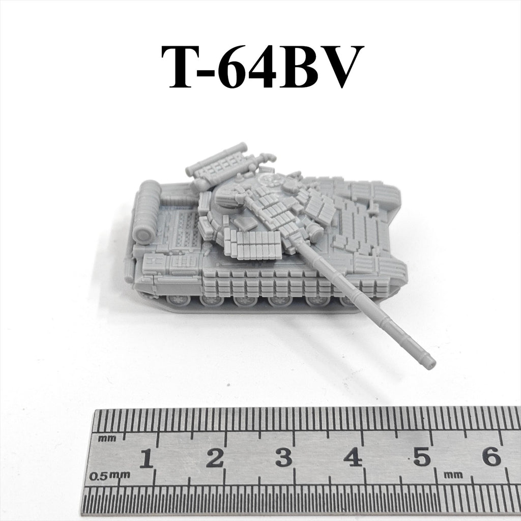 Soviet T-64BV Main Battle Tank,3D Printed,1/144 Scale Mini Tank Model,Resin