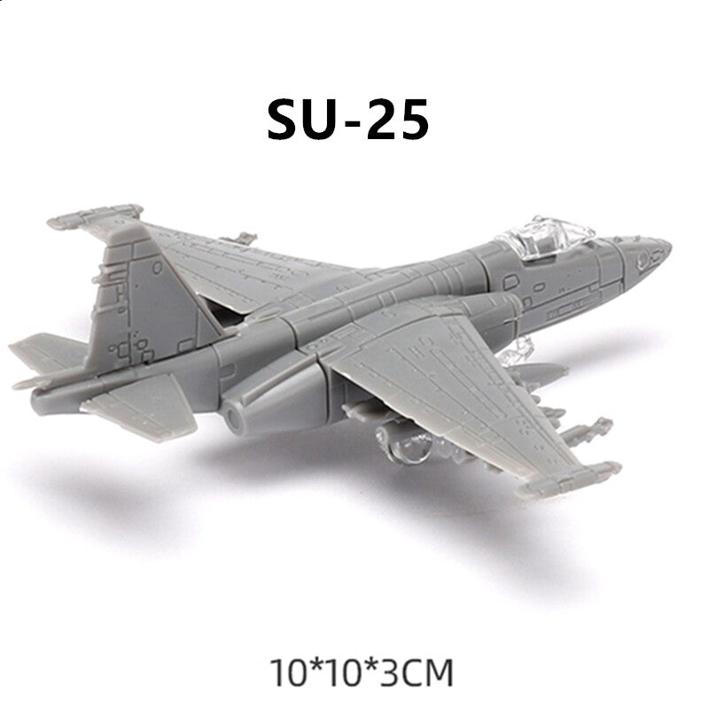 Mini Aircraft Airplane Fighter Model, Military Plastic Toy with Base,Paintable，F22 J20 J10 EF2000 MI8 MI24 AV-8A F-5E F15 F/A-18 UH1H MI8 SU25 SU30