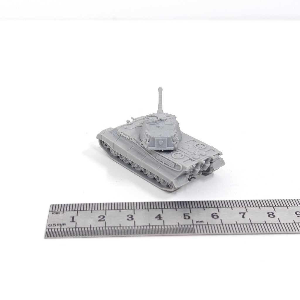 WWII German Tiger II Heavy Tank,3D Printed,1/144 Mini Tank Model,Resin