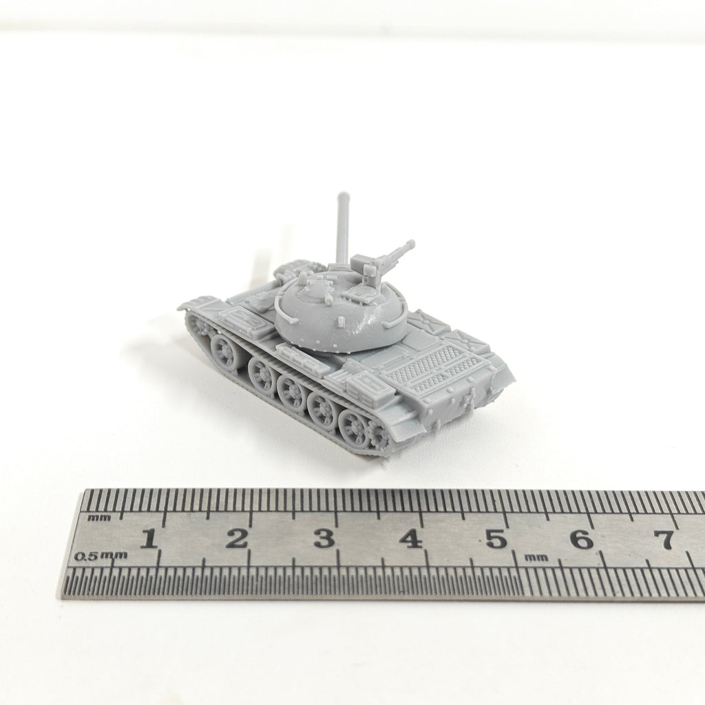 Soviet T-54 Medium Tank,3D Printed,1/144 Scale Mini Tank Model,Resin