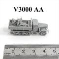 WWII German V3000 AA Half-track,3D Printed,1/144 Scale Mini Model,Resin