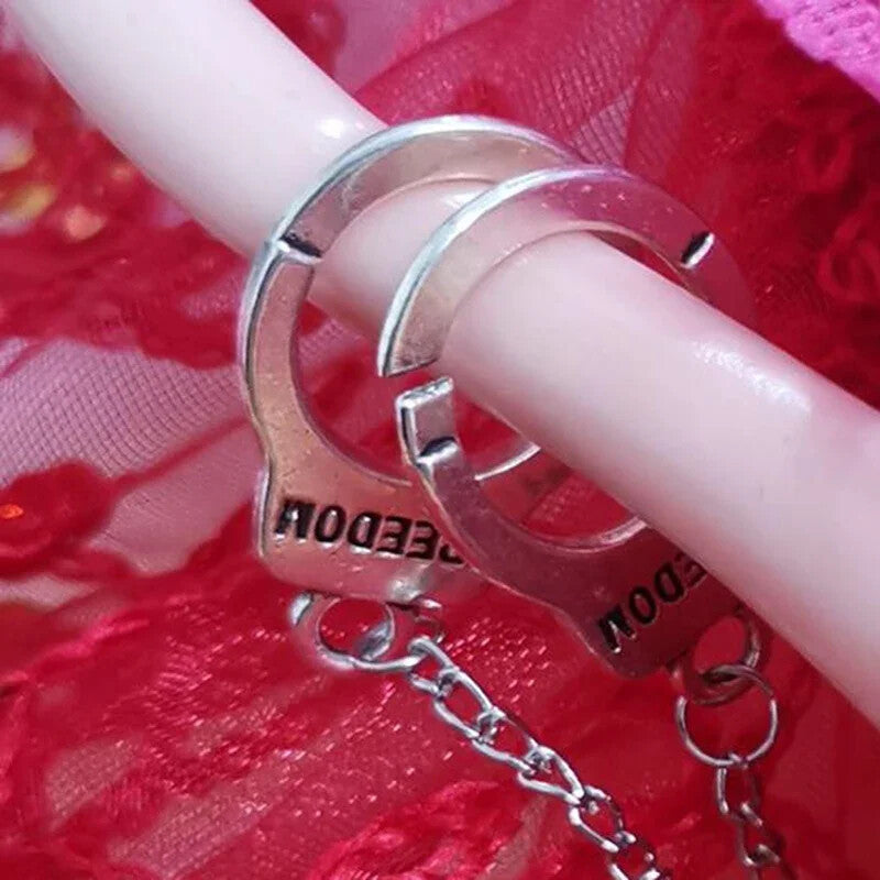 Mini Metal Handcuffs Model for 1/12 1/6 Scale Action Figures
