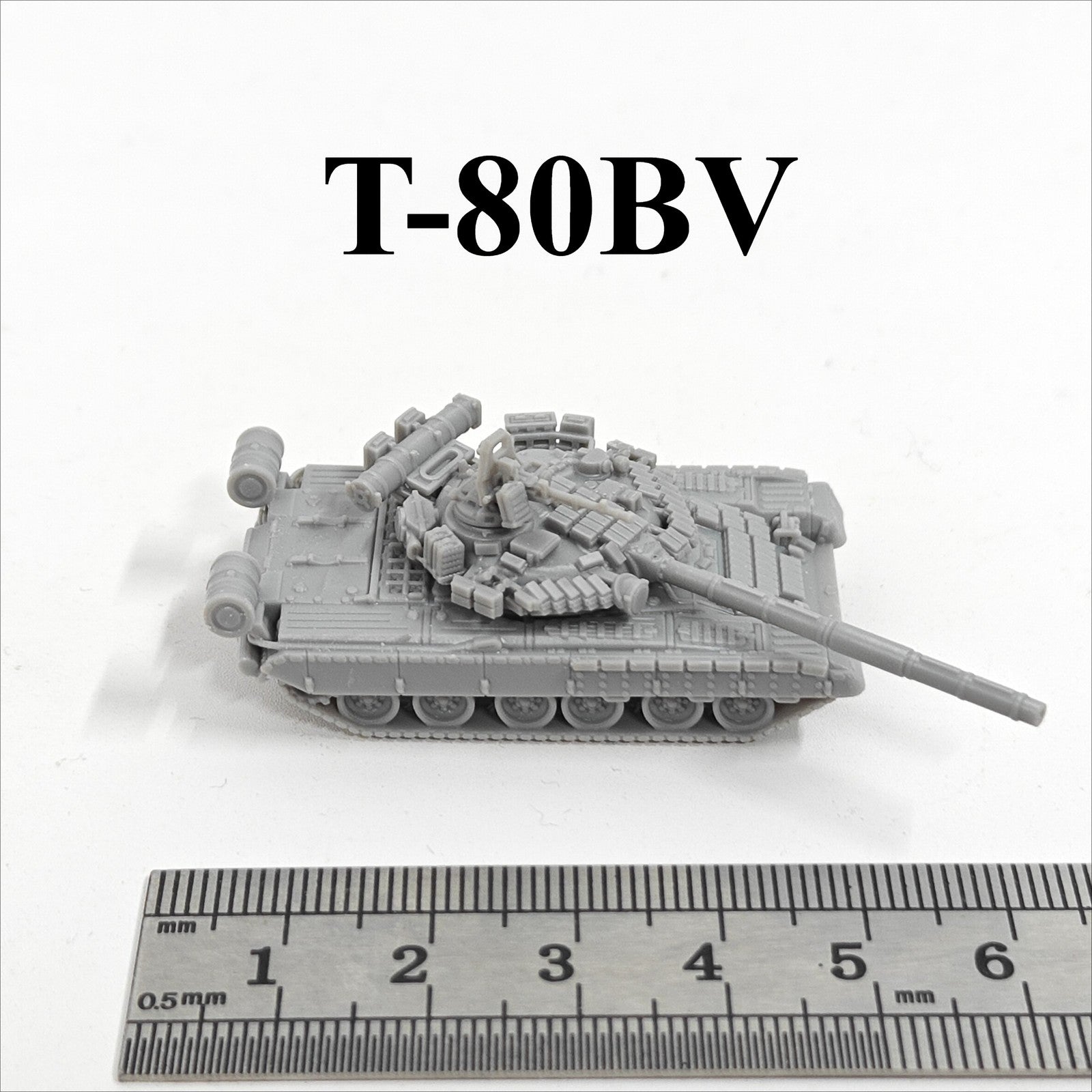 Soviet T-80BV Main Battle Tank,3D Printed,1/144 Scale Mini Tank Model,Resin