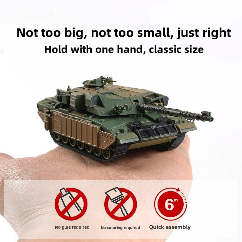 1/72 Scale Mini Plastic Assembled Tank Model Kit WWII Military Model Puzzles