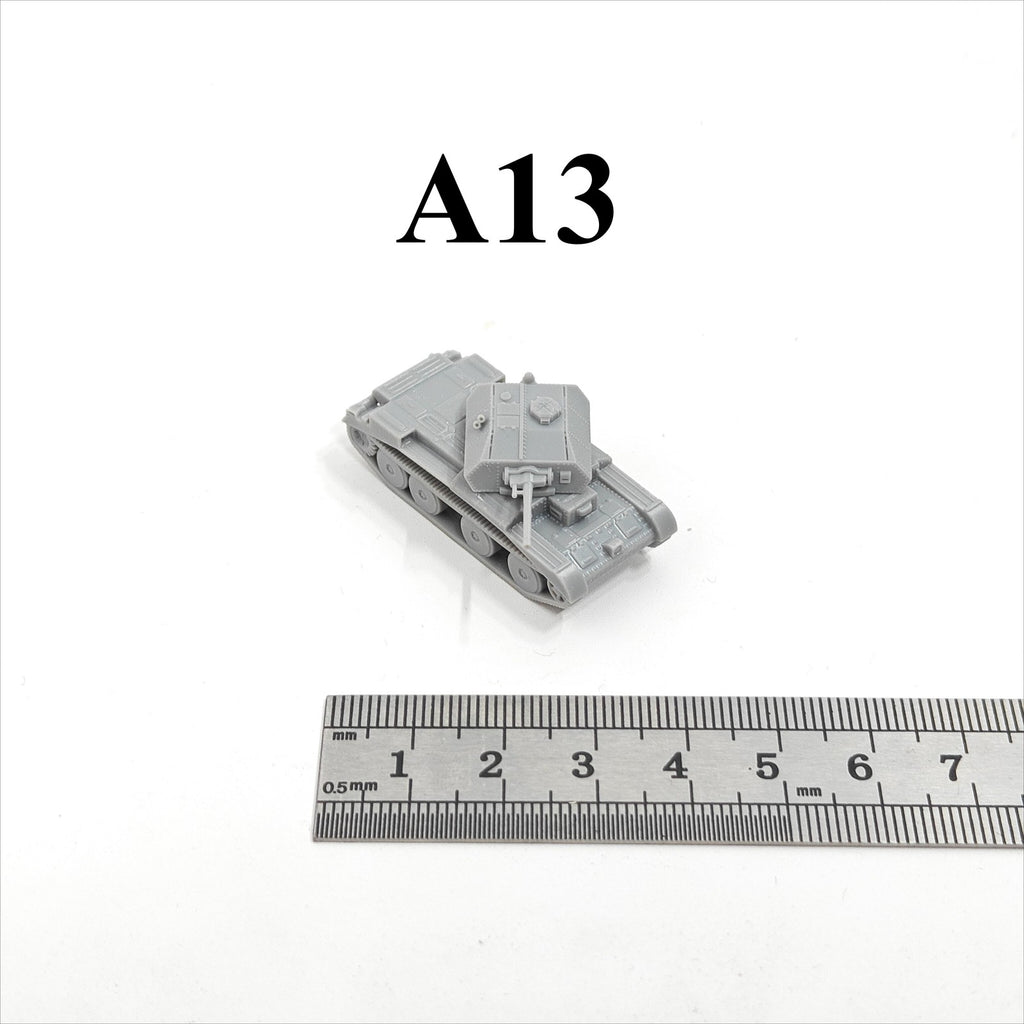 WWII UK Army A13 Covenanter TANK,3D Printed,1/144 Scale Mini Tank Model,Resin